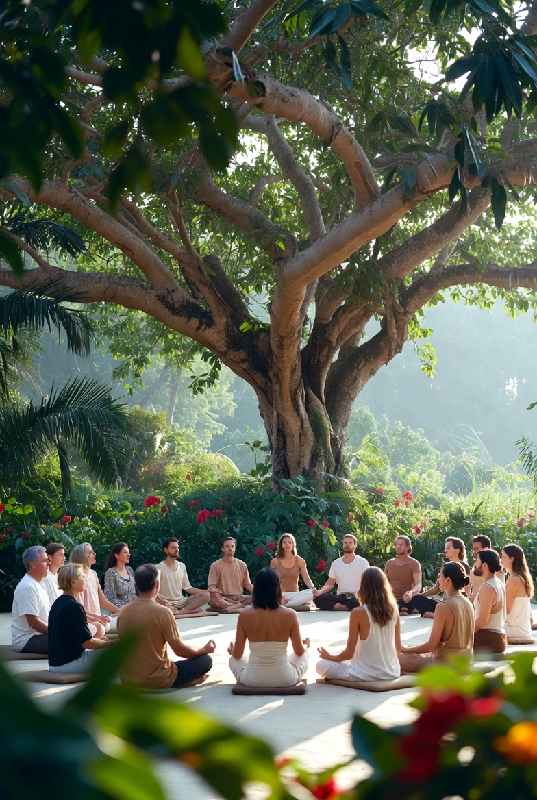 Abstract line path suggesting a walking route across a light background